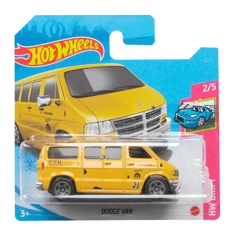 Машинка Базовая Hot Wheels Dodge Van Drift 1:64 GTB84 Yellow - Retromagaz