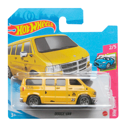 Машинка Базова Hot Wheels Dodge Van Drift 1:64 GTB84 Yellow - Retromagaz
