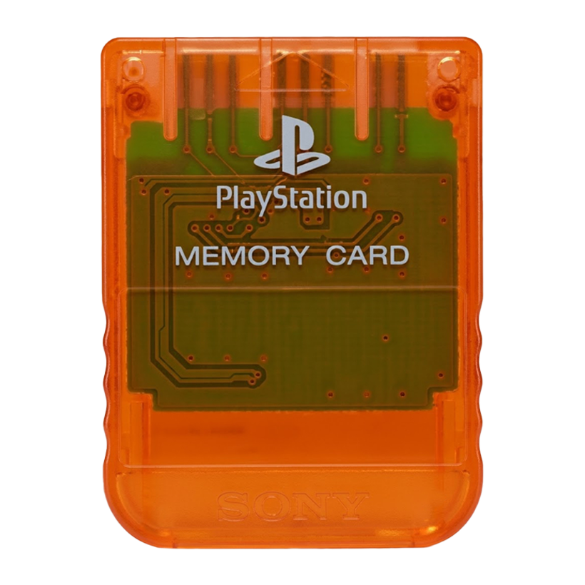 Карта Памяти Sony PlayStation 1 SCPH-1020 Candy 1MB Trans-Orange Б/У - Retromagaz