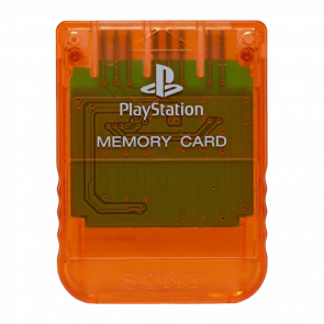 Карта Пам'яті Sony PlayStation 1 SCPH-1020 Candy 1MB Trans-Orange Б/У - Retromagaz
