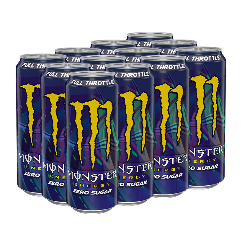 Набор Напиток Энергетический 12шт Monster Energy Full Throttle Zero Sugar 500ml - Retromagaz