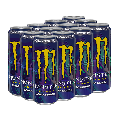 Набор Напиток Энергетический 12шт Monster Energy Full Throttle Zero Sugar 500ml - Retromagaz