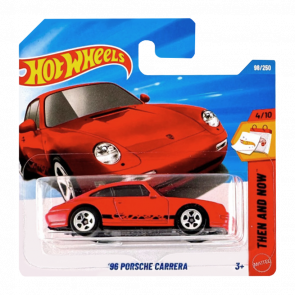 Машинка Базовая Hot Wheels '96 Porsche Carrera Then and Now 1:64 JJL39 Red - Retromagaz