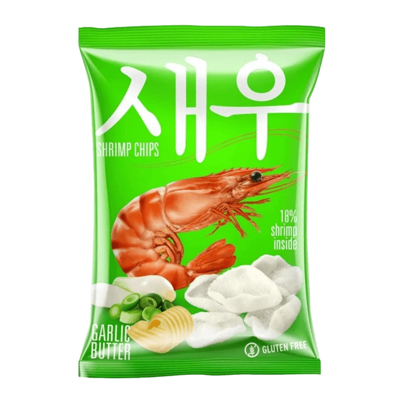 Чипси Objerky Креветочні з Вершково-Часниковим Смаком 50g - Retromagaz