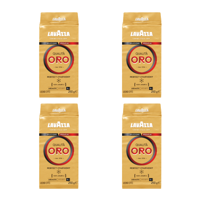 Набір Кава Мелена 4шт Lavazza Qualita Oro 250g - Retromagaz