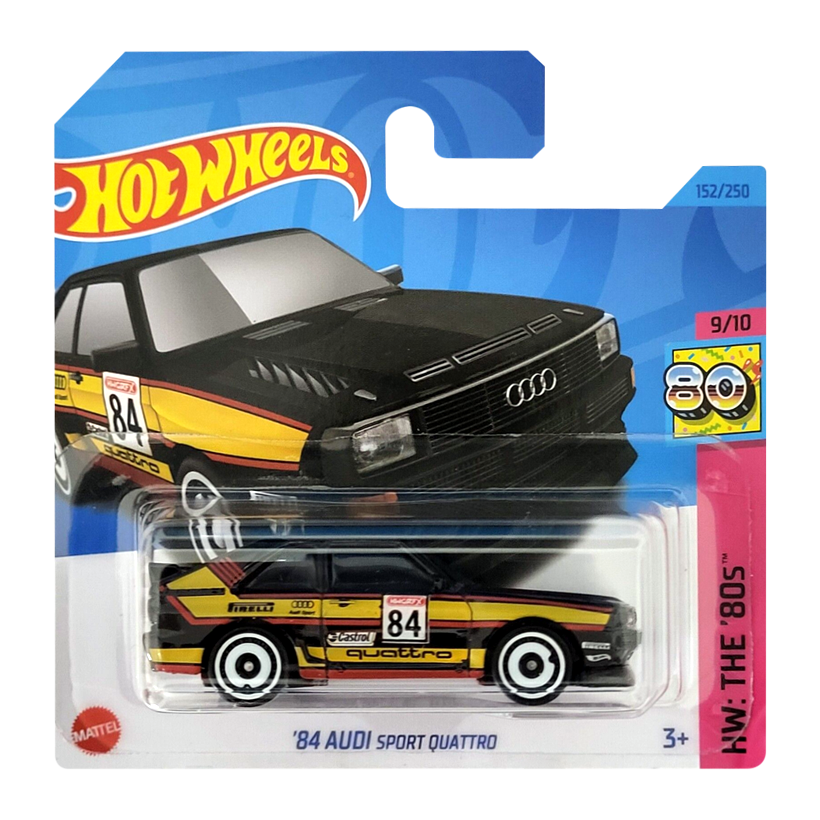 Машинка Базова Hot Wheels '84 Audi Sport Quattro The `80S 1:64 HKG88 Black - Retromagaz