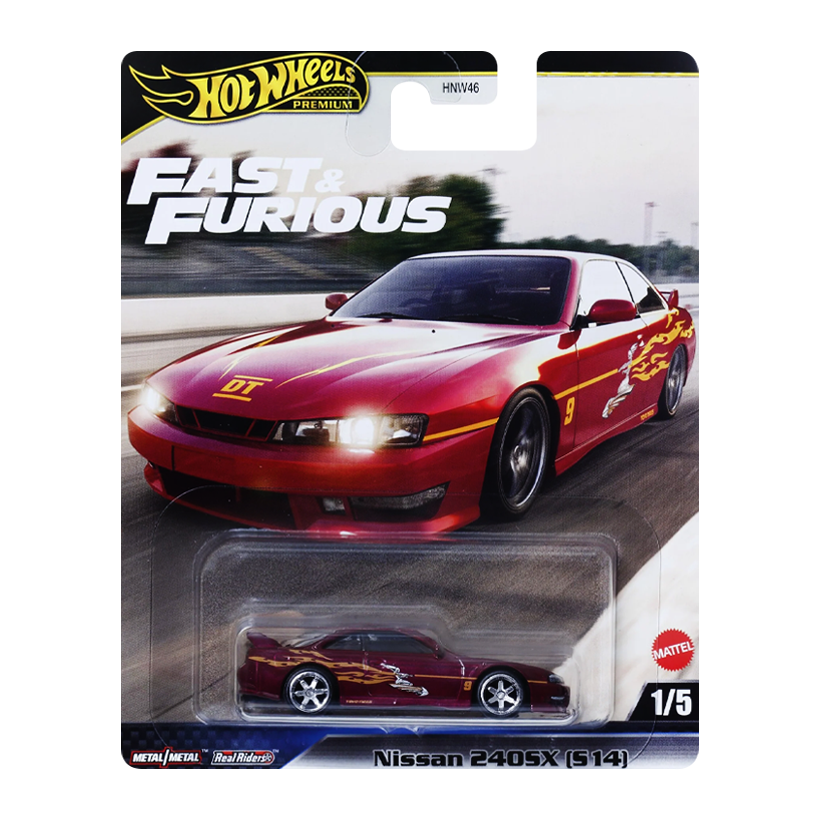 Машинка Premium Hot Wheels Nissan 240SX (S14) Fast & Furious 1:64 JBL99 Red - Retromagaz