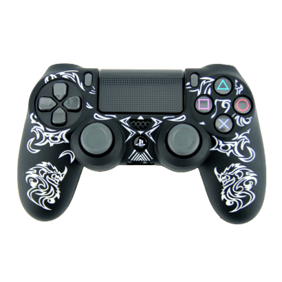 Чохол Силіконовий RMC PlayStation 4 Graffiti Black White Новий - Retromagaz