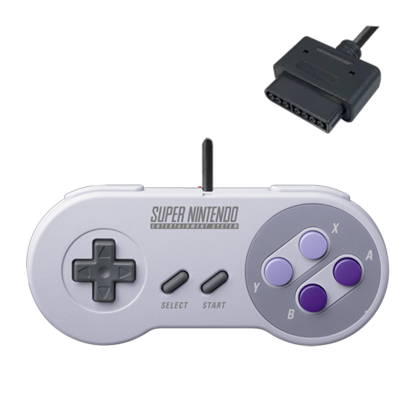 Геймпад Дротовий Nintendo SNES SNS-005 FAT USA Style Grey 2.3m Б/У - Retromagaz
