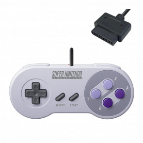 Геймпад Дротовий Nintendo SNES SNS-005 FAT USA Style Grey 2.3m Б/У - Retromagaz