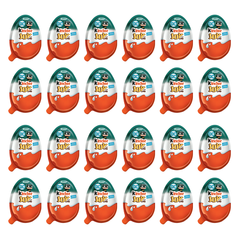 Набір Шоколадне Яйце 24шт Kinder Joy Funko Pop DC Super Heroes 20g - Retromagaz