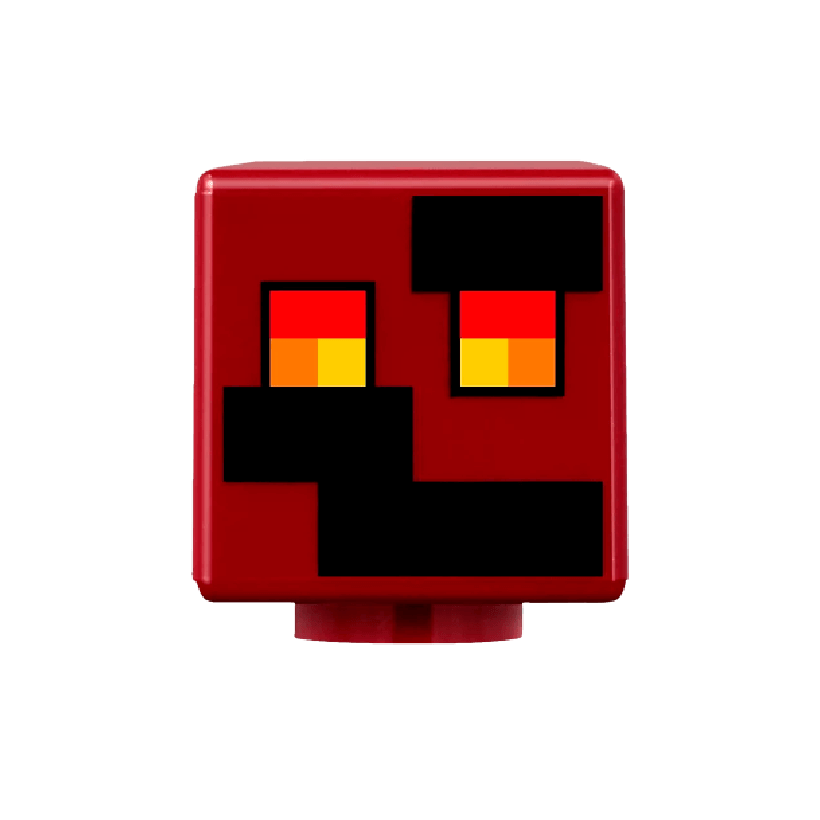 Фигурка Lego Minecraft Magma Cube Black Rectangles Red Orange Yellow Squares Pattern Games 19729pb020 25194pb020 Б/У - Retromagaz