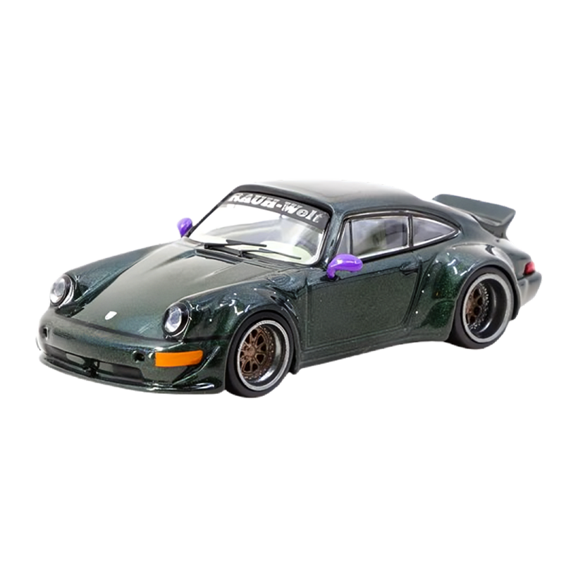 Машинка Premium Tarmac Works Porsche Porsche RWB 964 1:64 T64-TL037-GR Green - Retromagaz