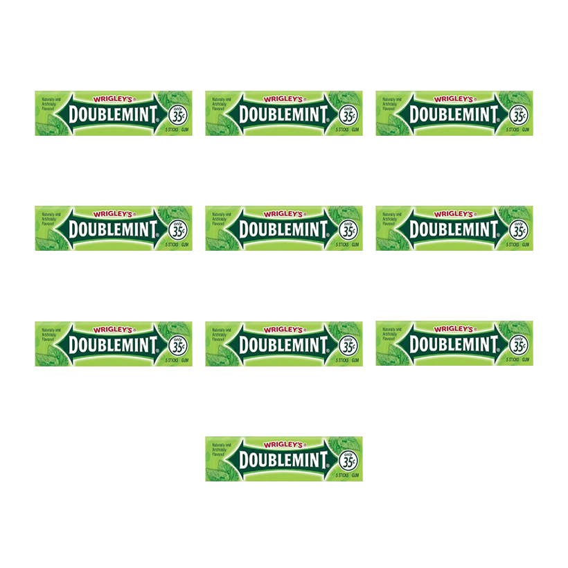 Набір Жувальна Гумка 10шт Wrigley’s Doublemint 5 Sticks - Retromagaz