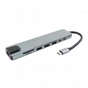 Адаптер Проводной Falcom Steam Deck RJ45 USB Type-C - HDMI 1.4 + Ethernet + USB Type-C 2шт + USB 3.0 2шт + MicroSD + SD Grey Б/У Відмінний Адаптер Проводной Falcom Steam Deck RJ45 USB Type-C - HDMI 1.4 + Ethernet + USB Type-C 2шт + USB 3.0 2шт + MicroSD + SD Grey Б/У Відмінний - Retromagaz