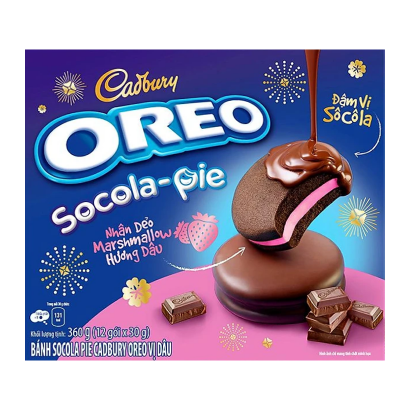 Тістечка Oreo Чокопай Socola Pie Strawberry (12 Тістечок) 170g - Retromagaz