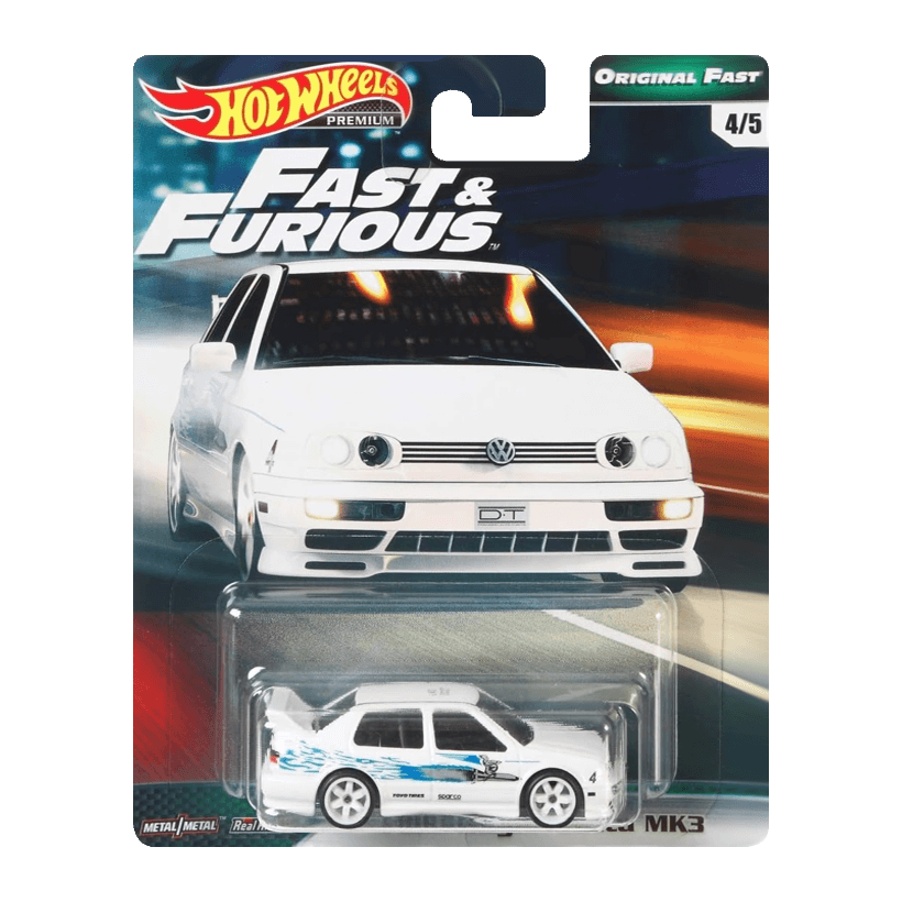 Машинка Premium Hot Wheels Volkswagen Jetta MK3 Fast & Furious 1:64 GBW85 White - Retromagaz