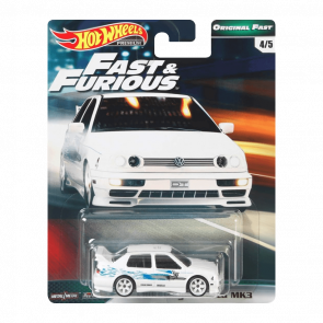 Машинка Premium Hot Wheels Volkswagen Jetta MK3 Fast & Furious 1:64 GBW85 White