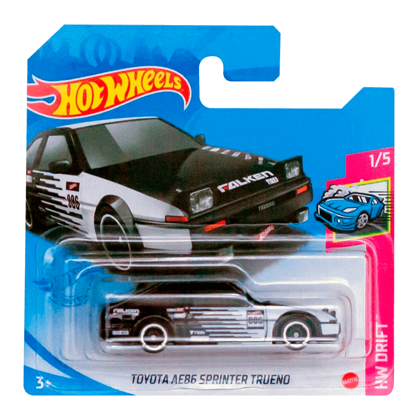 Машинка Базова Hot Wheels Toyota AE86 Sprinter Trueno Drift 1:64 GTC14 Black - Retromagaz
