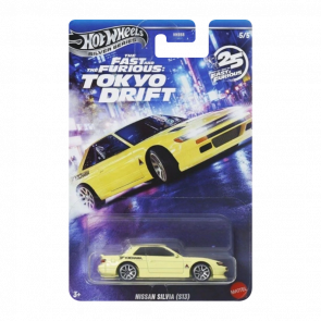 Тематична Машинка Hot Wheels Nissan Silvia (S13) Fast & Furious 1:64 JKX09 Yellow - Retromagaz
