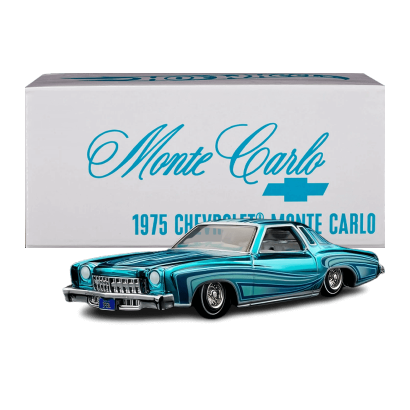 Машинка Premium Hot Wheels 1975 Chevrolet Monte Carlo Red Line Club RLC 1:64 HWF19 Teal - Retromagaz