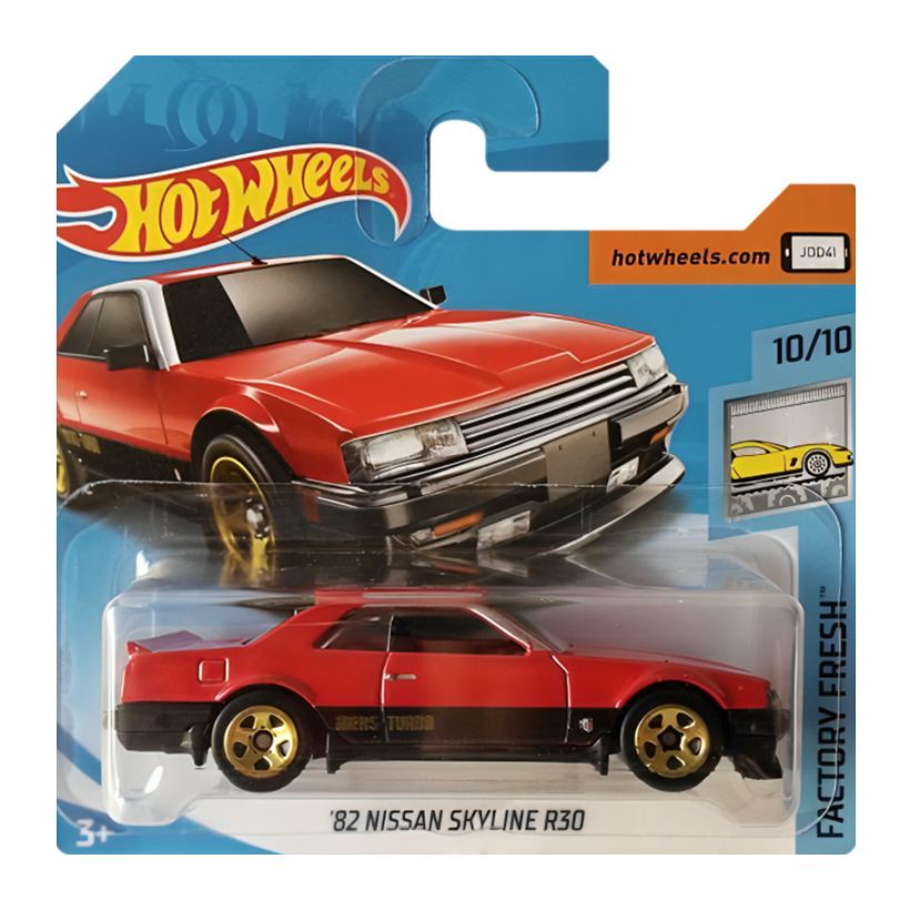 Машинка Базовая Hot Wheels '82 Nissan Skyline R30 Factory Fresh 1:64 FJV44 Red - Retromagaz