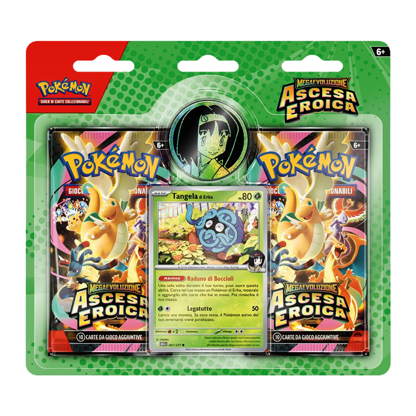 Картки Колекційна Гра Pokemon Mega Evolution - Ascended Heroes Erika's Tangela 2 Pack Blister - Retromagaz