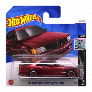 Машинка Базовая Hot Wheels '89 Mercedes-Benz 560 SEC AMG Super Treasure Hunt STH Modified 1:64 HTF33 Red - Retromagaz