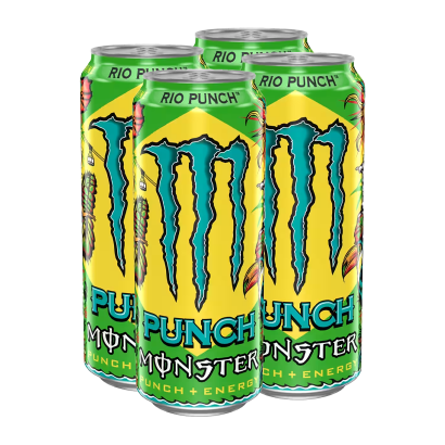 Набор Напиток Энергетический 4шт Monster Energy Juice Rio Punch 500ml - Retromagaz