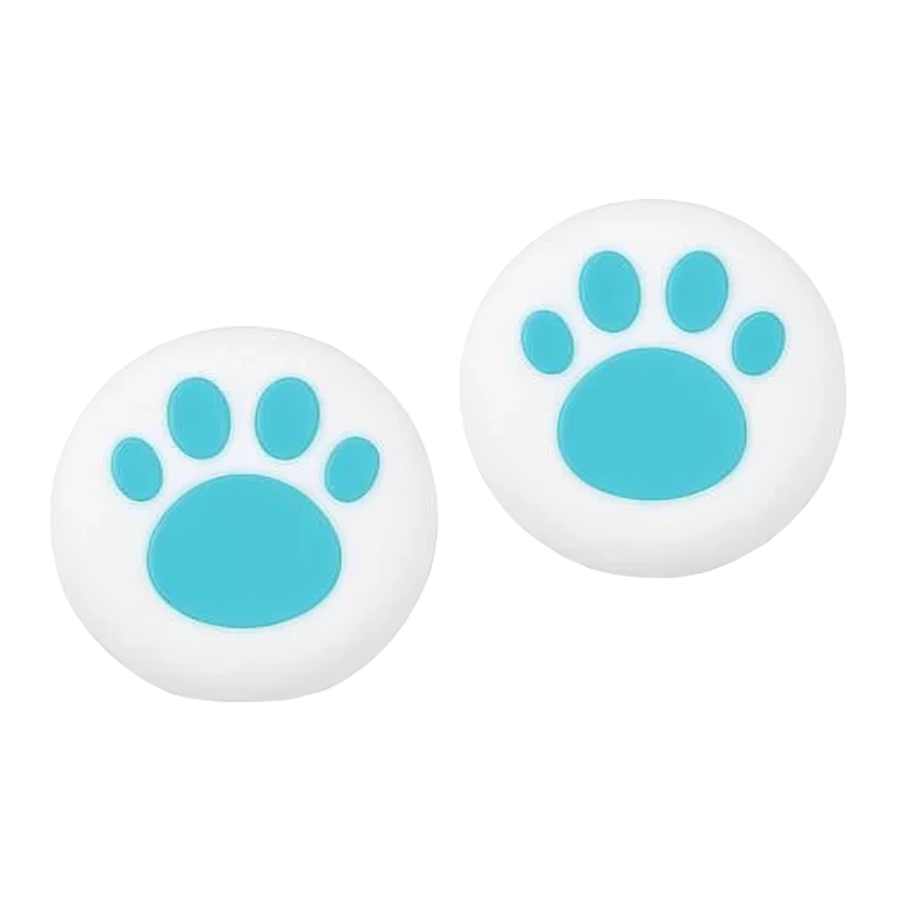 Накладки на Стики 2шт RMC Cat Paw PlayStation 5 4 3 2 1 Xbox Series One 360 Switch 2 Blue White - Retromagaz