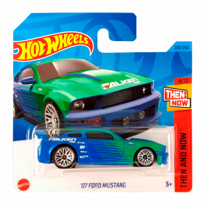 Машинка Базова Hot Wheels '07 Ford Mustang Falken Then and Now 1:64 HKJ43 Blue
