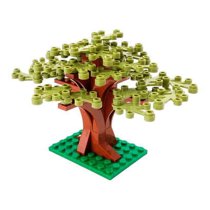 Растение RMC Low Tree with Olive Green Leaves Дерево Reddish Brown Новый - Retromagaz