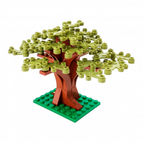 Растение RMC Low Tree with Olive Green Leaves Дерево Reddish Brown Новый - Retromagaz