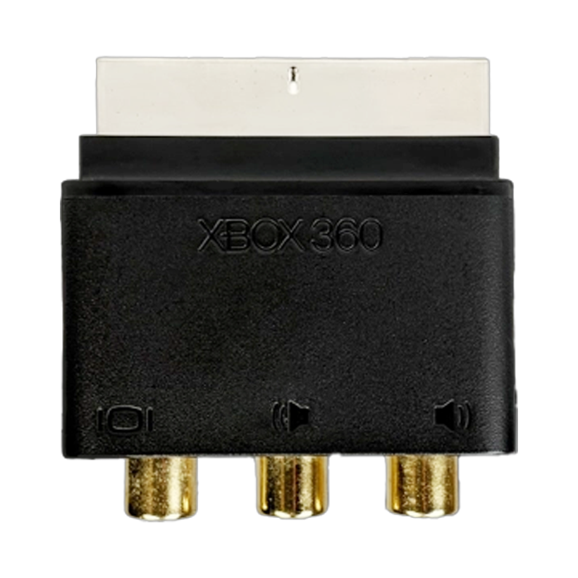 Адаптер Microsoft Xbox 360 3RCA - SCART Black Grey Б/У - Retromagaz