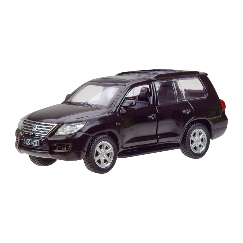 Машинка Автопром Lexus LX570 1:43 Black - Retromagaz