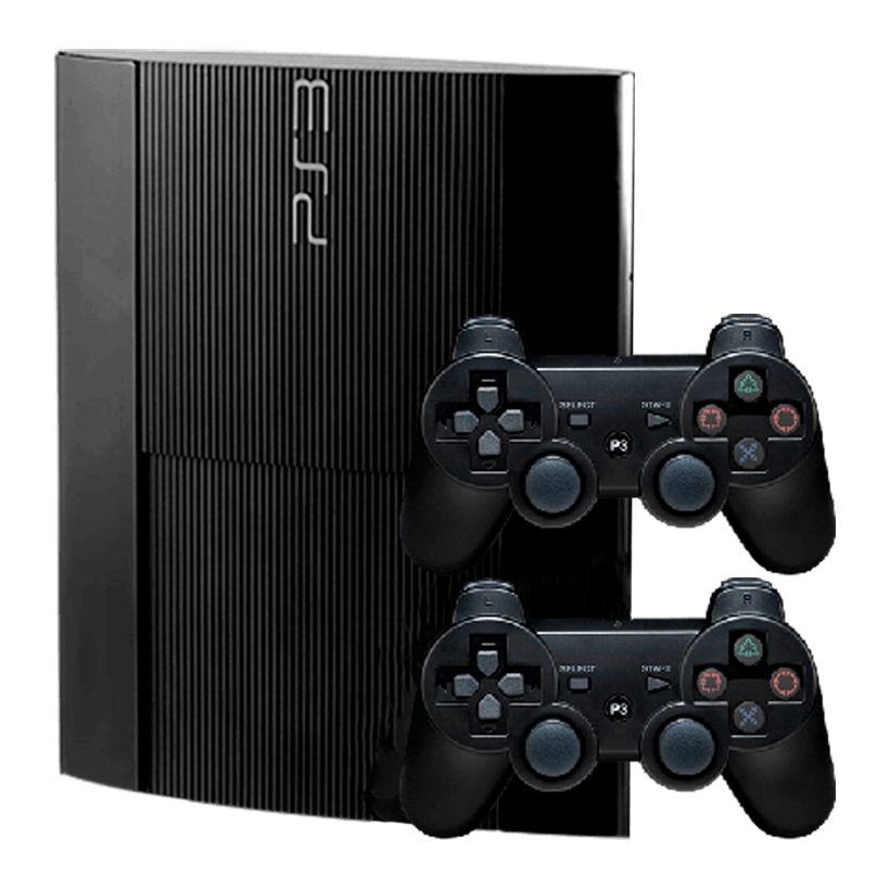Набор Консоль Sony PlayStation 3 Super Slim 500GB Black Б/У  + Геймпад Беспроводной RMC Новый - Retromagaz