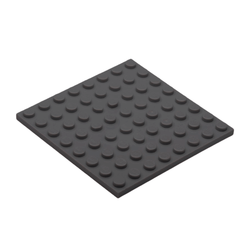 Пластина 4шт Lego Звичайна 8 x 8 41539 42534 4163154 4210802 Dark Bluish Grey Б/У - Retromagaz