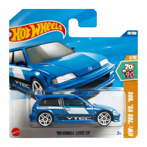 Машинка Базова Hot Wheels '90 Honda Civic EF '70s vs. '90s 1:64 HYW81 Blue - Retromagaz