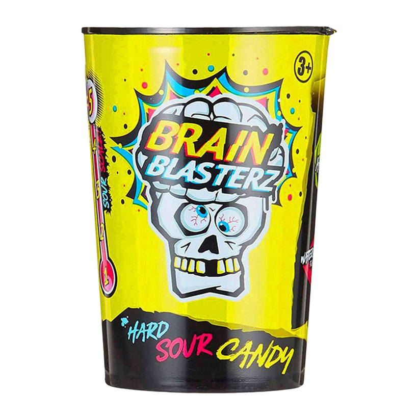 Цукерки Brain Blasterz Суперкислі Yellow Sour Candy 48g - Retromagaz