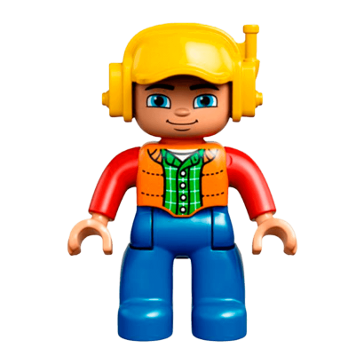 Фігурка Lego Boy Blue Legs Orange Vest Duplo 47394pb231a Б/У - Retromagaz