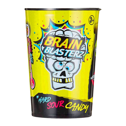 Цукерки Brain Blasterz Суперкислі Yellow Sour Candy 48g - Retromagaz