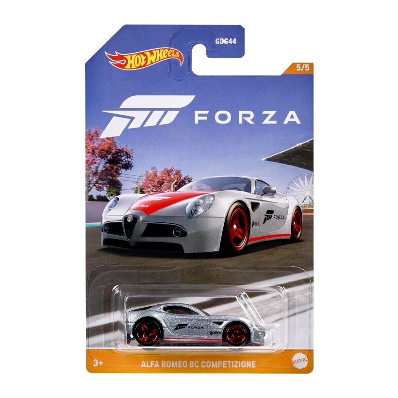 Тематична Машинка Hot Wheels Alfa Romeo 8C Competizione Forza 1:64 HLK24 Silver - Retromagaz