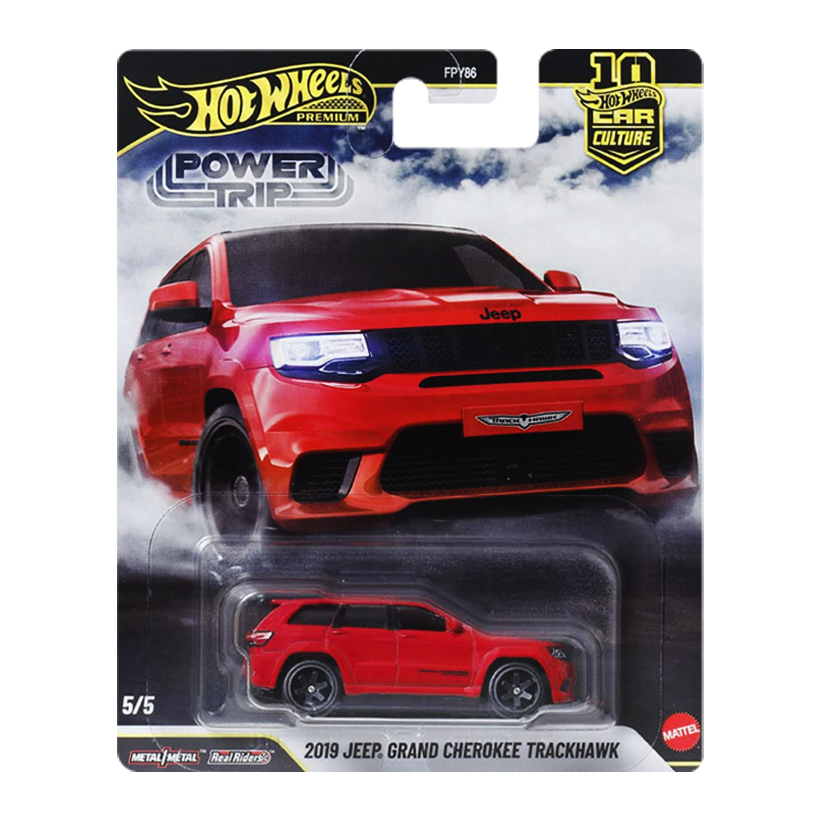Машинка Premium Hot Wheels 2019 Jeep Grand Cherokee Trackhawk Power Trip 1:64 JKF28 Red - Retromagaz