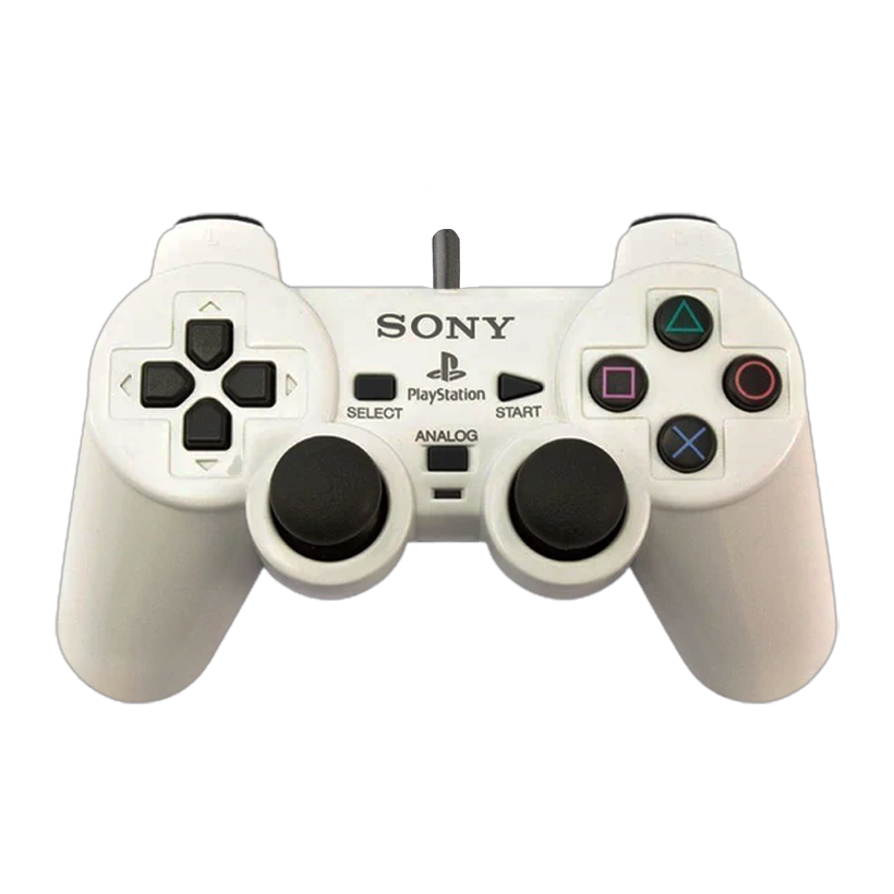 Геймпад Проводной Sony PlayStation 1 SCPH-1200 DualShock Серый Штекер White 2m Б/У - Retromagaz