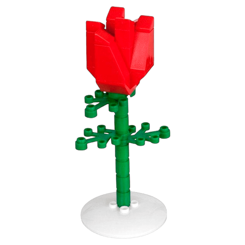 Растение Lego Цветок Red Rose Glued 852786 4585379 Red Б/У - Retromagaz