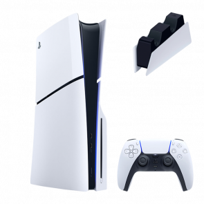Набор Консоль Sony PlayStation 5 Slim Blu-ray 1TB White Б/У + Геймпад Беспроводной DualSense + Зарядное Устройство Проводной для DualSense Набор Консоль Sony PlayStation 5 Slim Blu-ray 1TB White Б/У + Геймпад Беспроводной DualSense + Зарядное Устройство Проводной для DualSense - Retromagaz