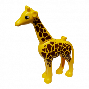 Фігурка Lego Animals Giraffe Adult Large Eyes Squared Pattern Duplo 64124c01pb01 Yellow Б/У