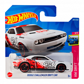 Машинка Базовая Hot Wheels Dodge Challenger Drift Car Drift 1:64 HCV88 White