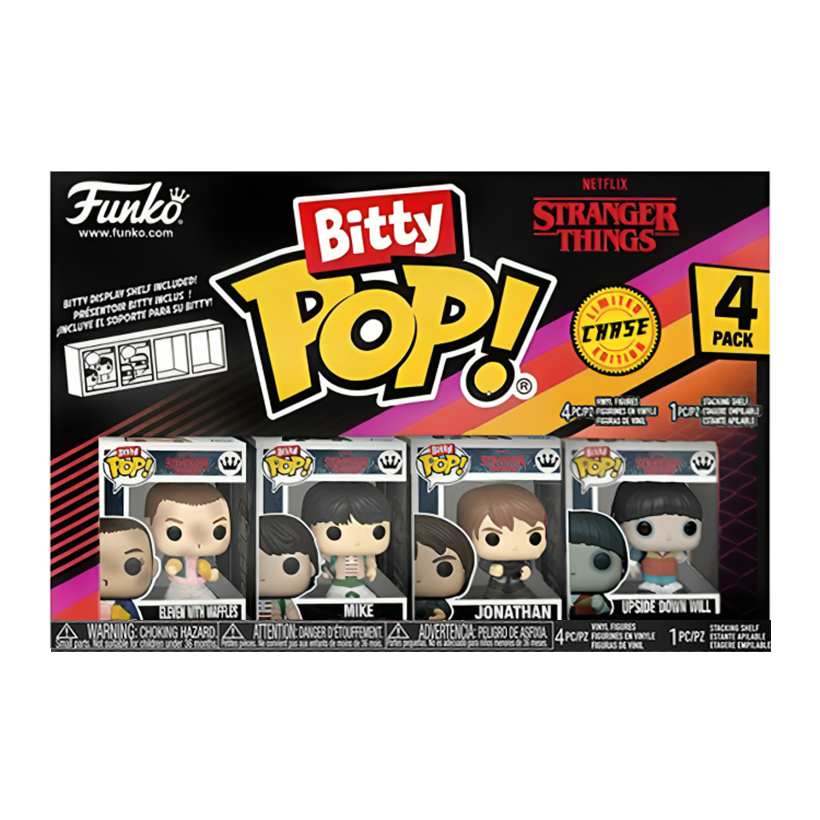 Пак Фігурок FUNKO POP! Bitty Pop! Stranger Things Одинадцять Upside Down Will Chase 23mm 83663 - Retromagaz