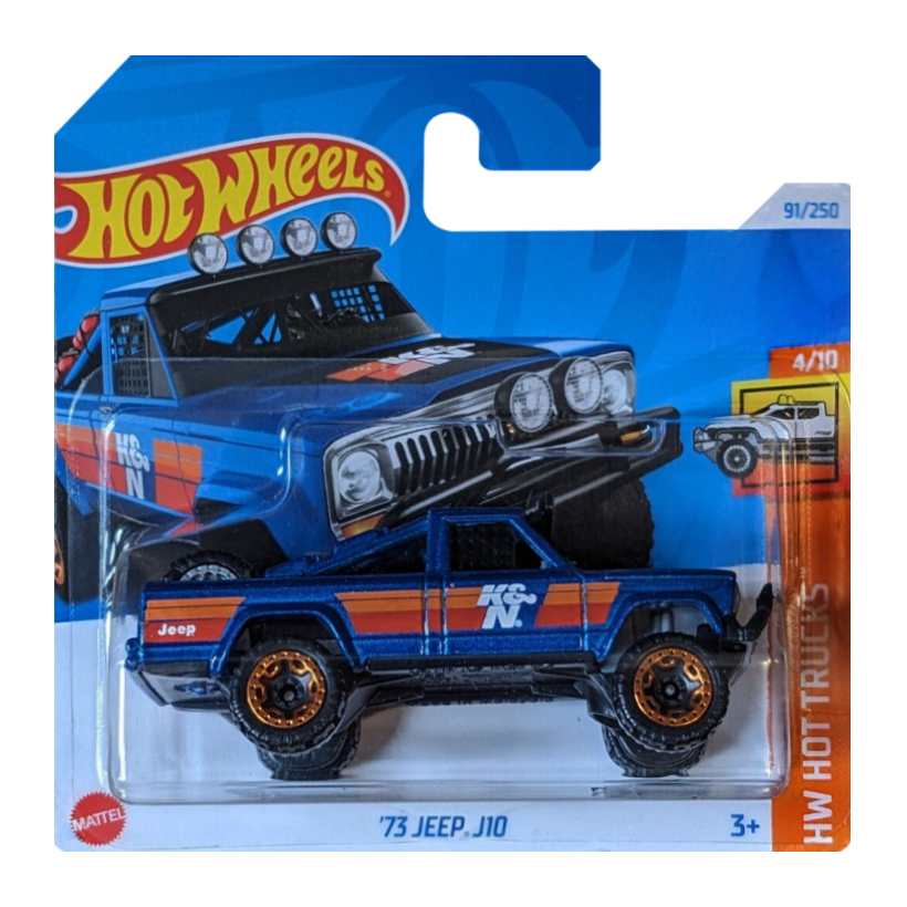Машинка Базова Hot Wheels '73 Jeep J10 Hot Trucks 1:64 HTC31 Blue - Retromagaz